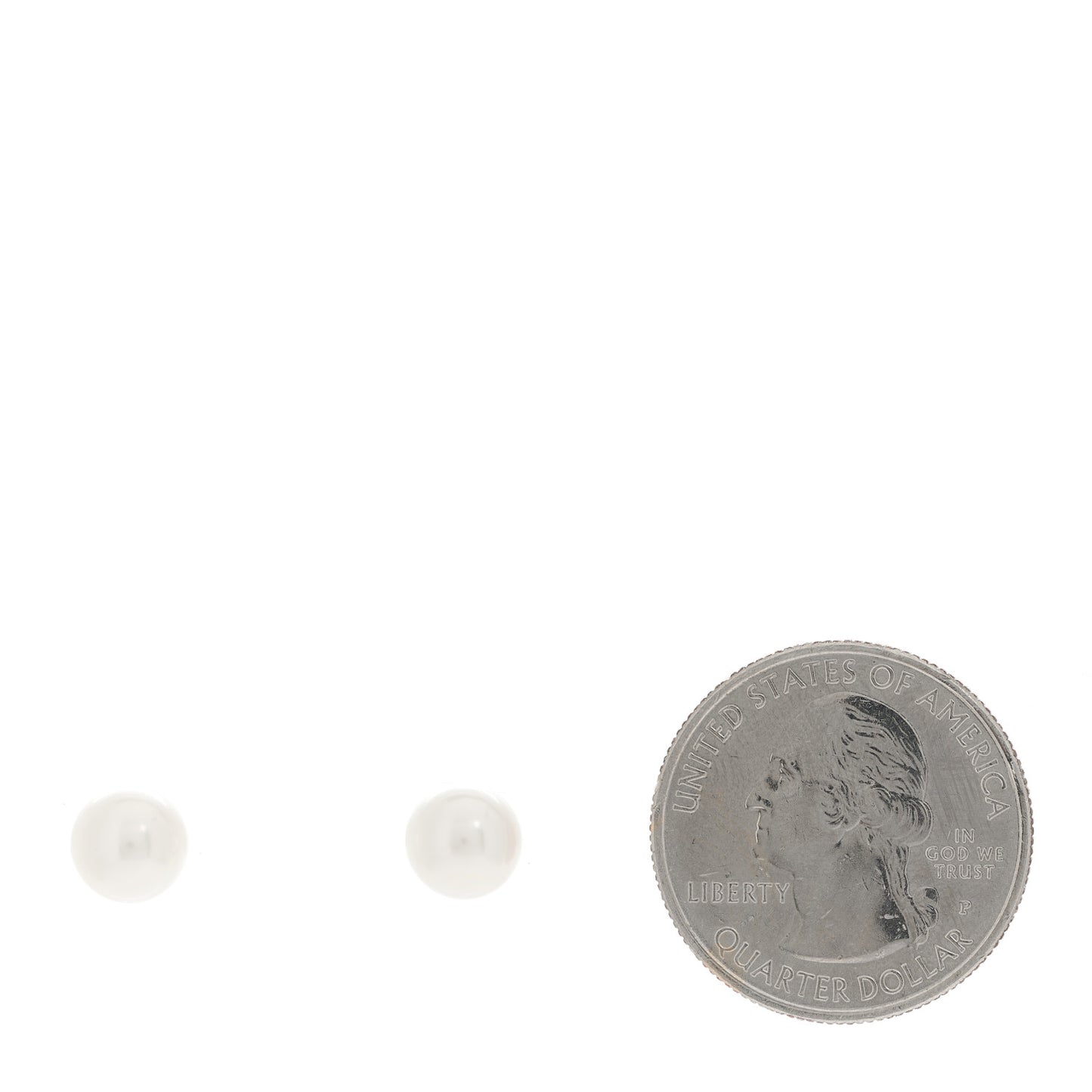 18K White Gold Akoya Pearl 7-7.5mm Stud Earrings