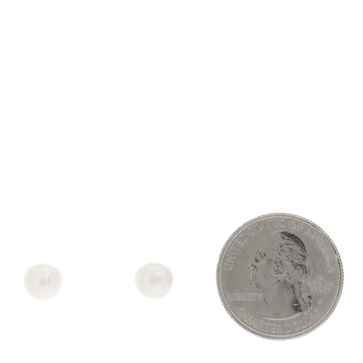 Mikimoto 18K White Gold Akoya Pearl 7-7.5mm Stud Earrings 2 of 5