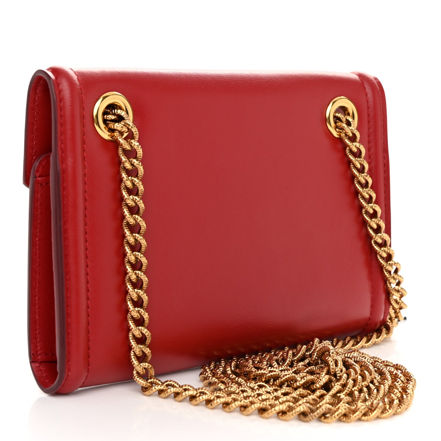 Smooth Calfskin Mini Devotion Crossbody Bag Poppy Red