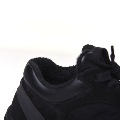 Chanel Toile Suede Calfskin CC Sneakers 39 Black 10 of 11