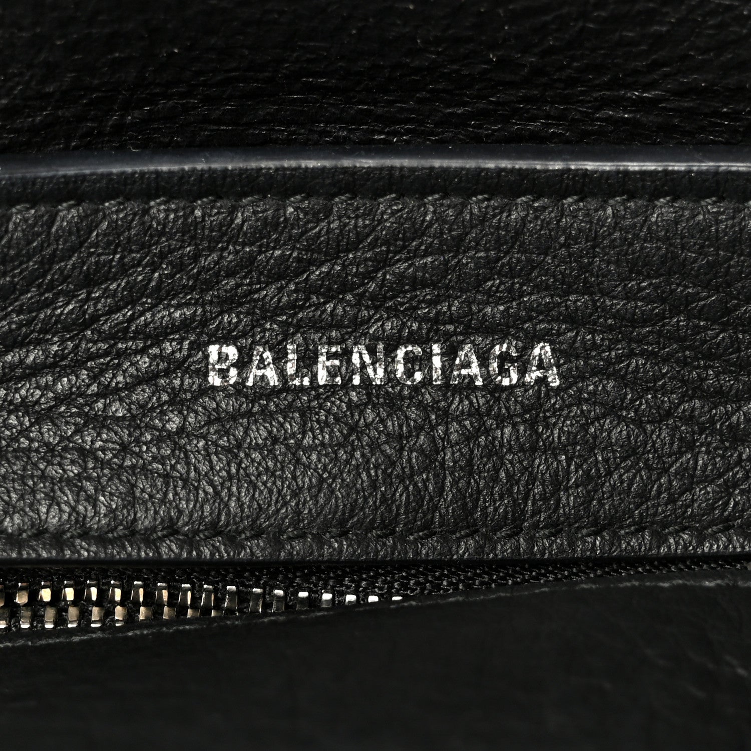 Balenciaga Metallic Goatskin Logo XXS Everyday Tote Argent Black 6 of 10