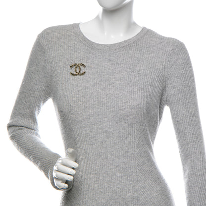 Chanel Studded CC Pin Brooch Gold 2 of 4