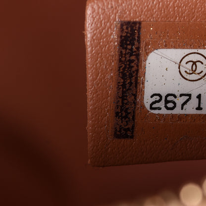 Chanel Calfskin Quilted CC Small Vanity Case Dark Beige 6 of 11