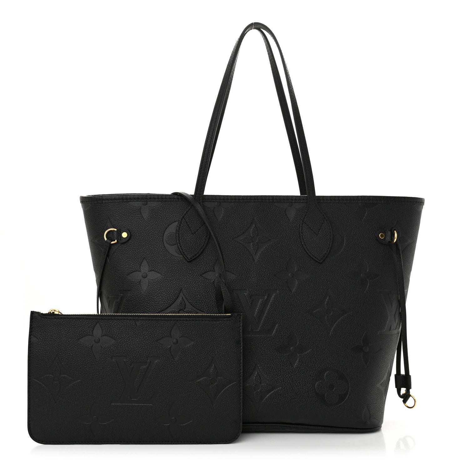 Louis Vuitton Empreinte Monogram Giant Neverfull MM Black 3 of 10