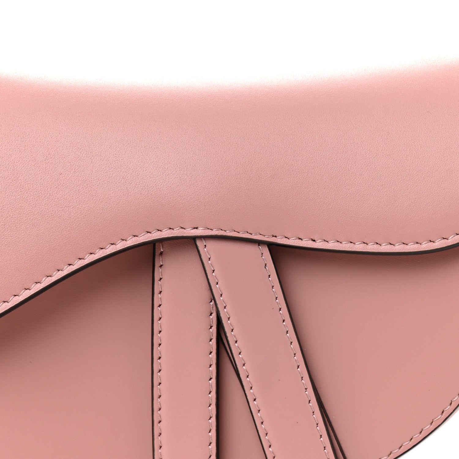 Christian Dior Smooth Calfskin Mini Saddle Bag Antique Pink 8 of 10