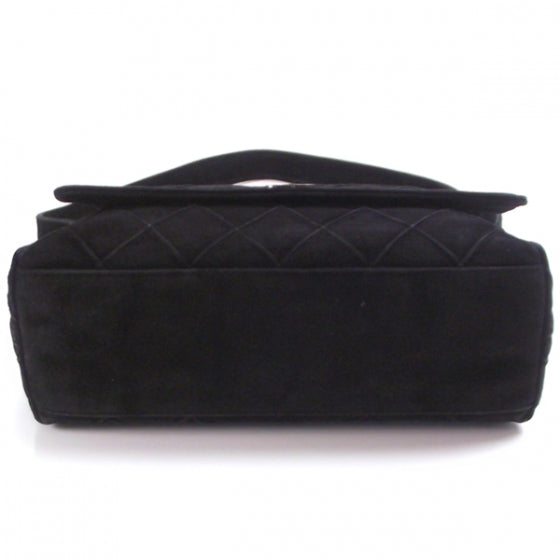 Vintage Suede Diamond Stitch Flap Bag