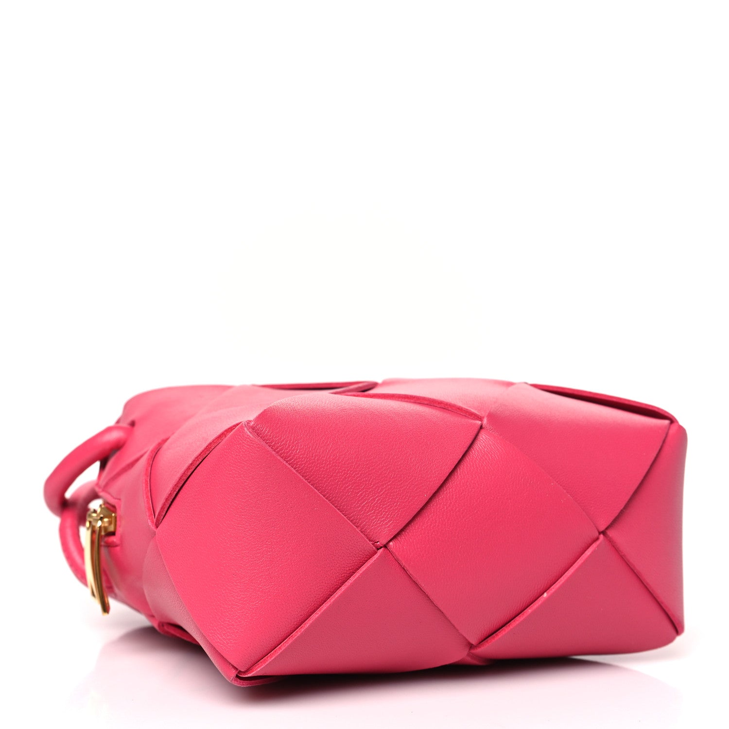 Bottega Veneta Lambskin Maxi Intrecciato Mini Cassette Camera Bag Cranberry 4 of 9
