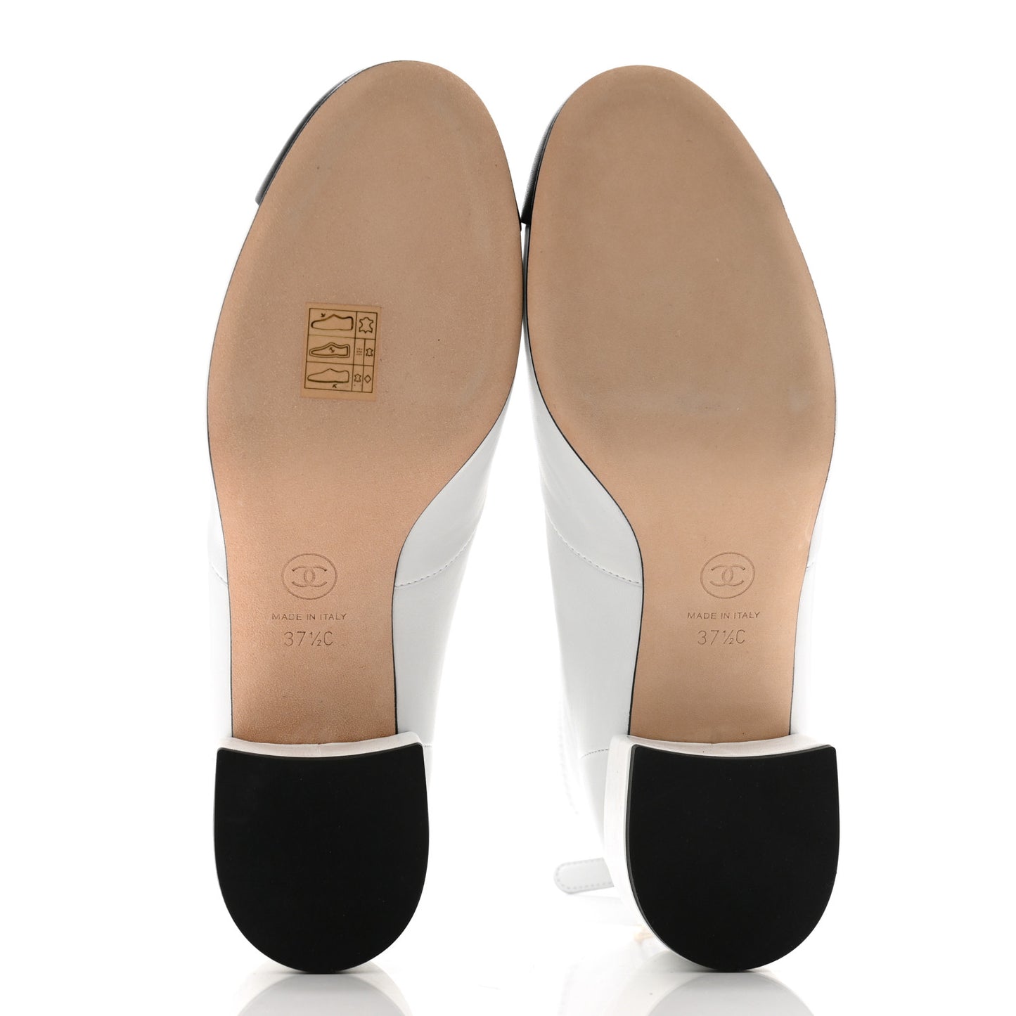 Lambskin Logo Ankle Boots 37.5 White