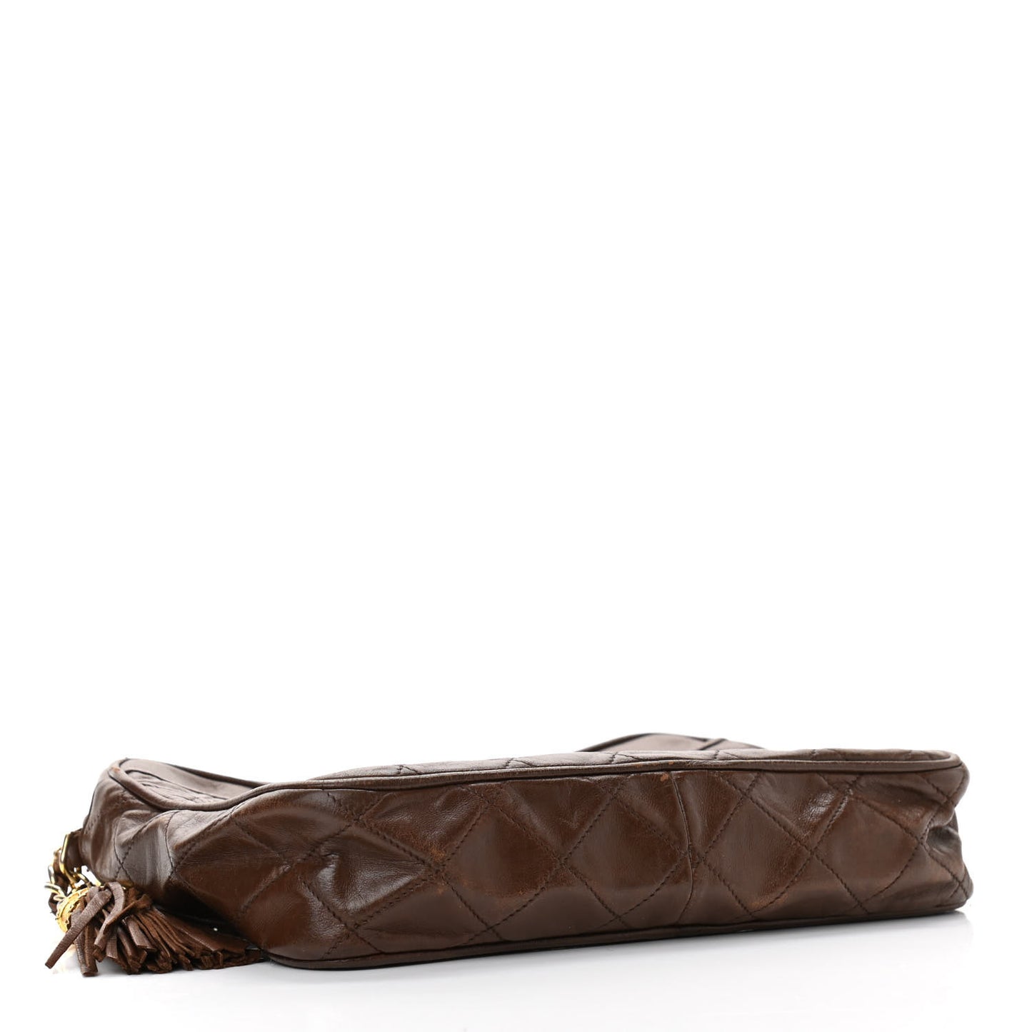 Lambskin Tassel Camera Case Brown