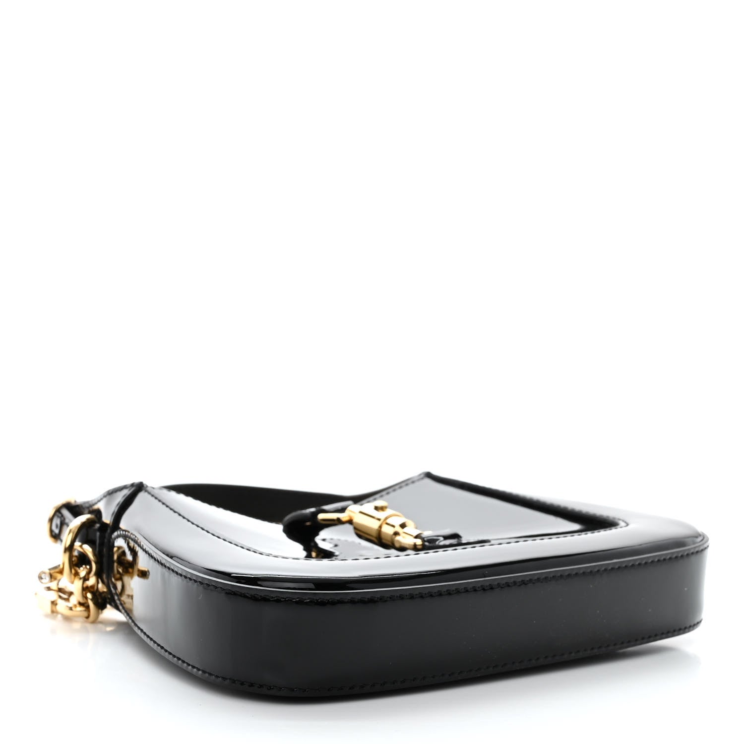 Gucci Patent Mini Jackie 1961 Crystal Hobo Black 4 of 10