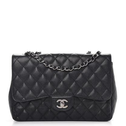Chanel Caviar Quilted Jumbo Single Flap Black 1 of 10