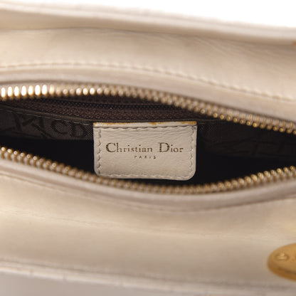 Christian Dior Lambskin Cannage Medium Lady Dior Light Beige 6 of 19