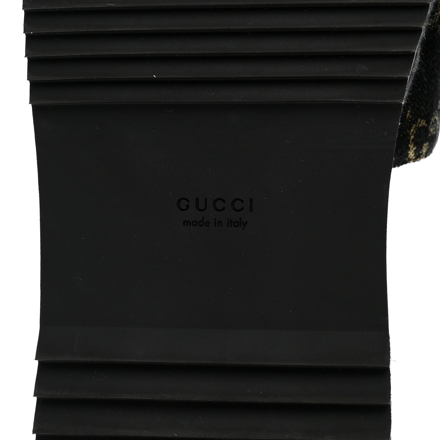 Jacquard Black Denim GG Monogram Angelina Platform 55mm Slide Sandals 41 Black Ivory