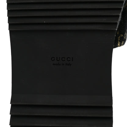 Gucci Jacquard Black Denim GG Monogram Angelina Platform 55mm Slide Sandals 41 Black Ivory 7 of 9