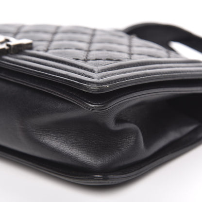 Chanel Calfskin Double Stitch Medium Boy Flap Black 10 of 16