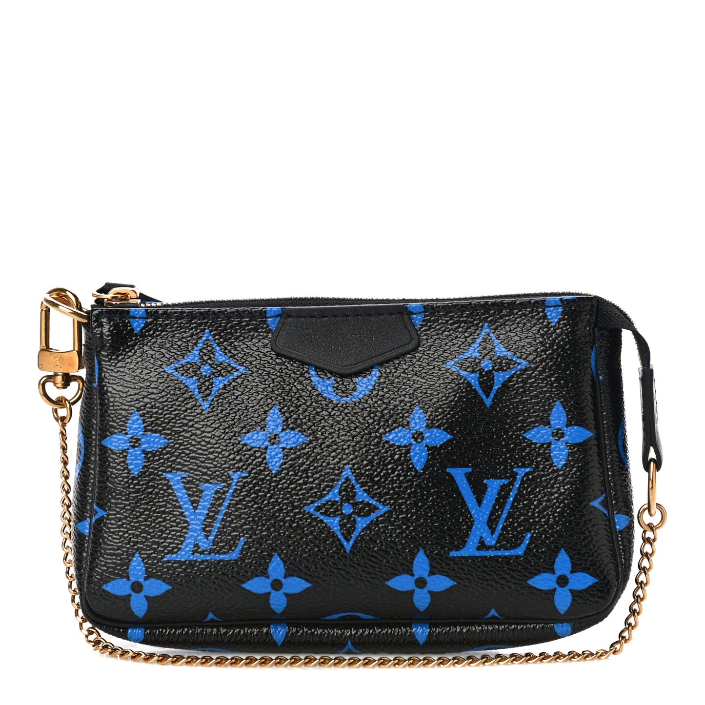 Colored Monogram Mini Pochette Accessories Blue Black