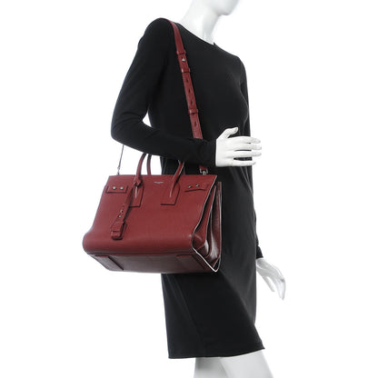 Saint Laurent Grained Calfskin Small Supple Sac De Jour Dark Pallisandre 2 of 8
