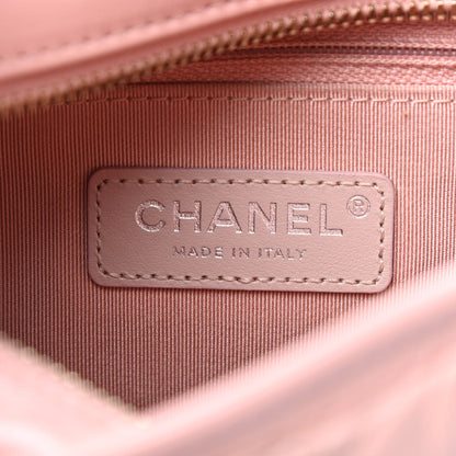 Chanel Aged Calfskin Quilted Small Gabrielle Hobo Pink 6 of 10