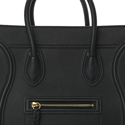 Celine Grained Calfskin Medium Phantom Luggage Black 7 of 12