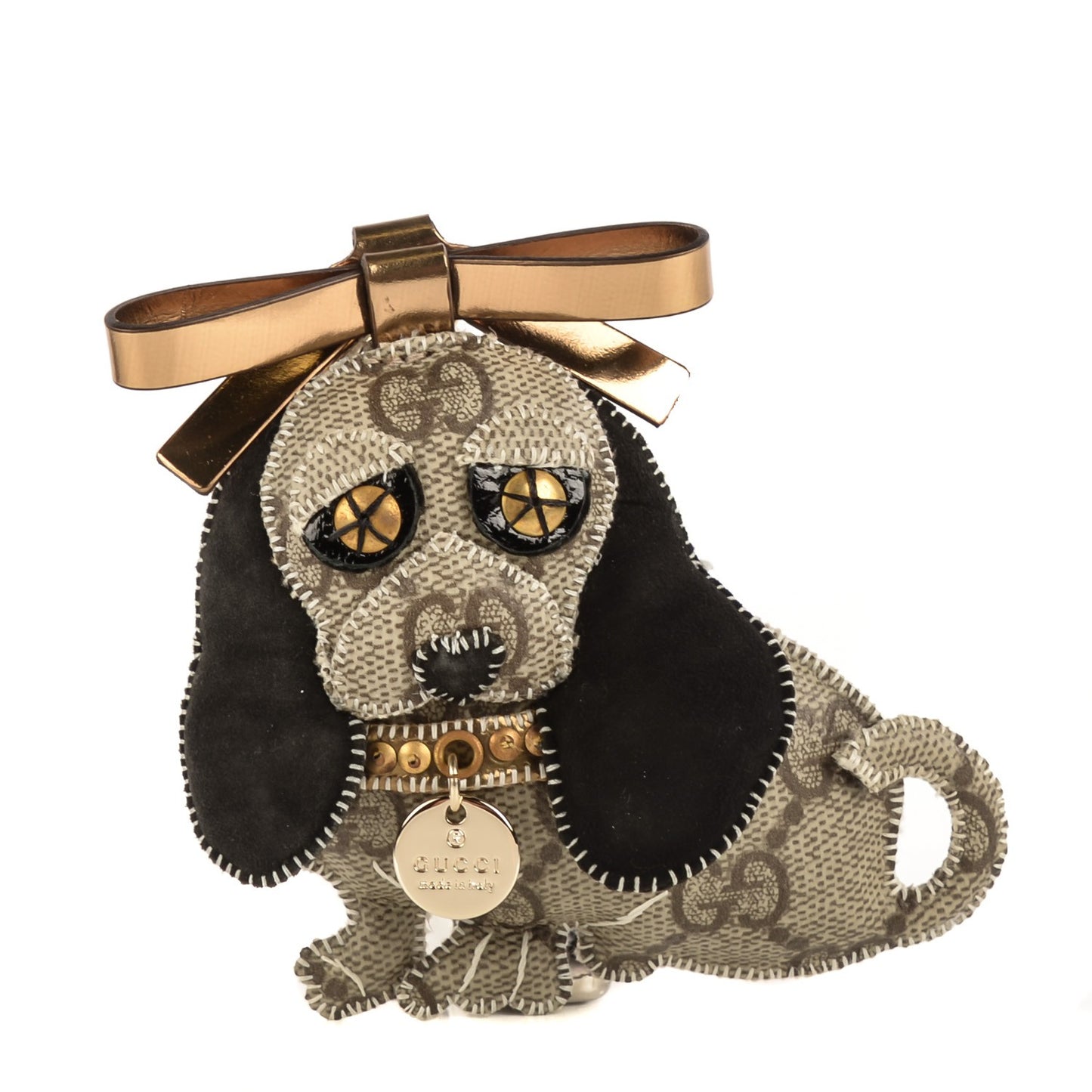 GG Supreme Monogram Sam Dog Key Charm