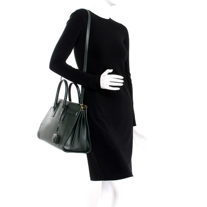 Saint Laurent Calfskin Small Sac De Jour Dark Green 2 of 16