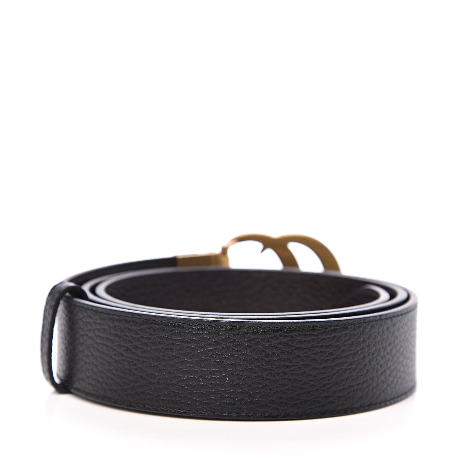 Gucci Calfskin Double G Reversible 37mm Belt 110 44 Black Cocoa 2 of 5