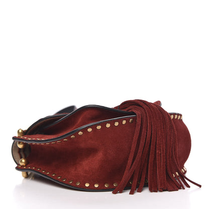 Chloe Suede Calfskin Braided Mini Hudson Shoulder Bag Sienna Red 4 of 9