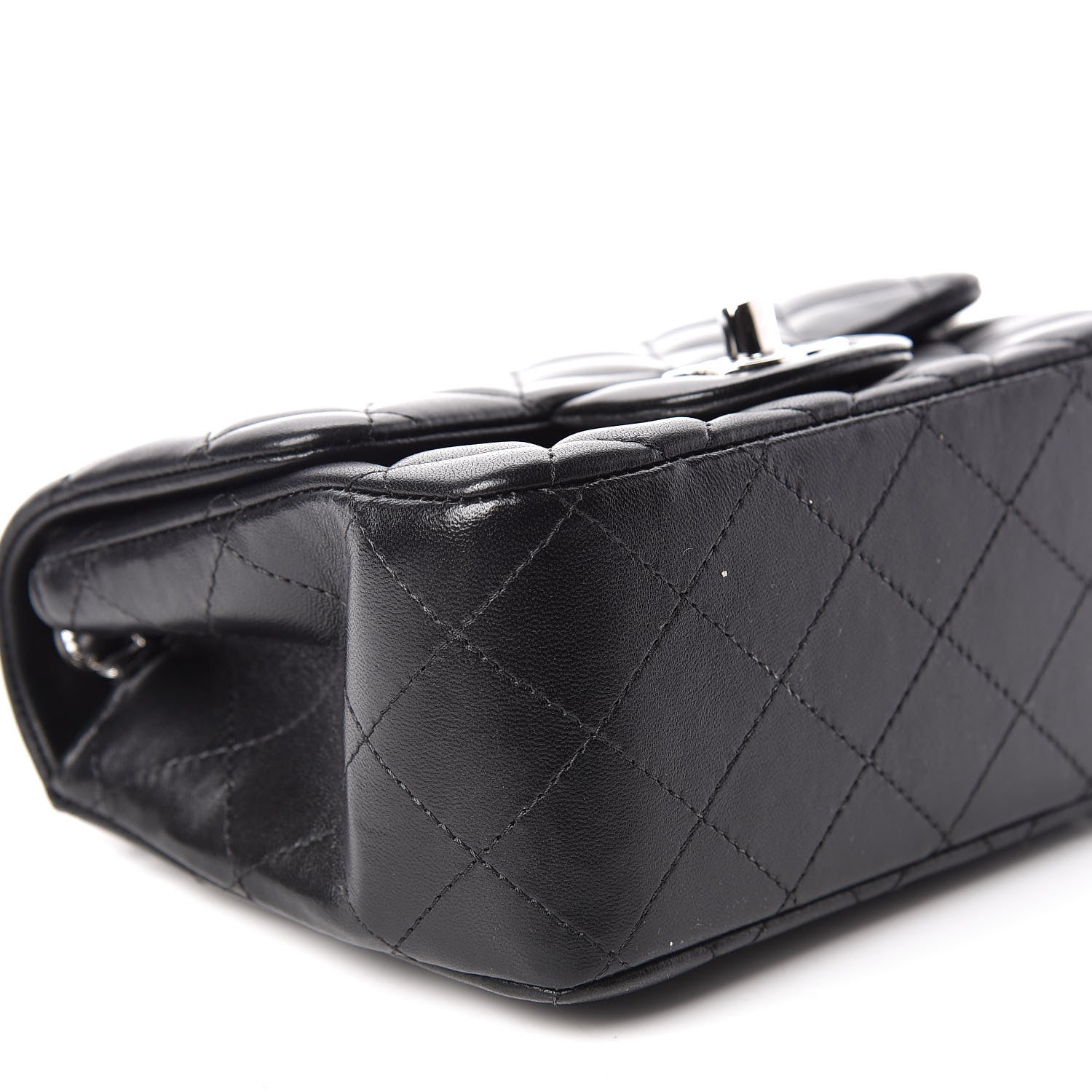 Chanel Lambskin Quilted Mini Square Flap Black 10 of 15