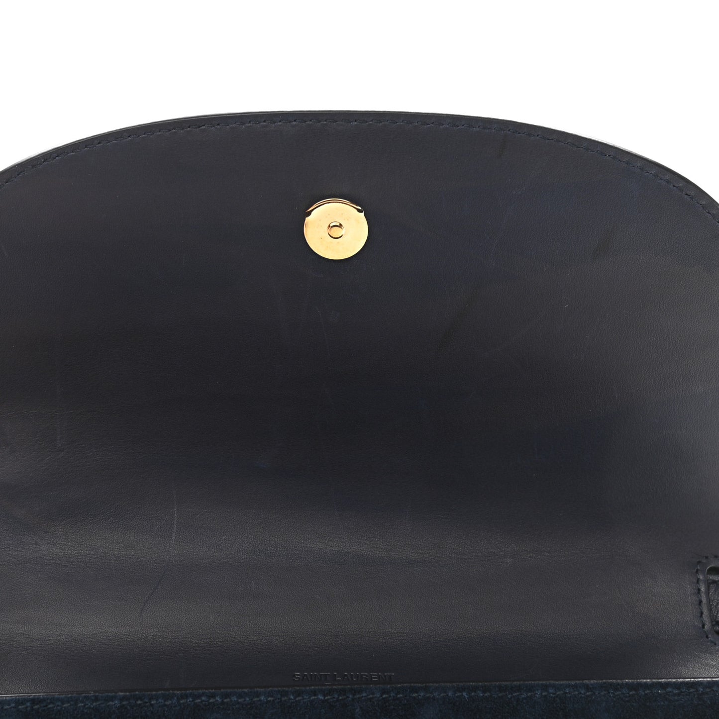 Smooth Calfskin Monogram Medium Kaia Satchel Deep Marine