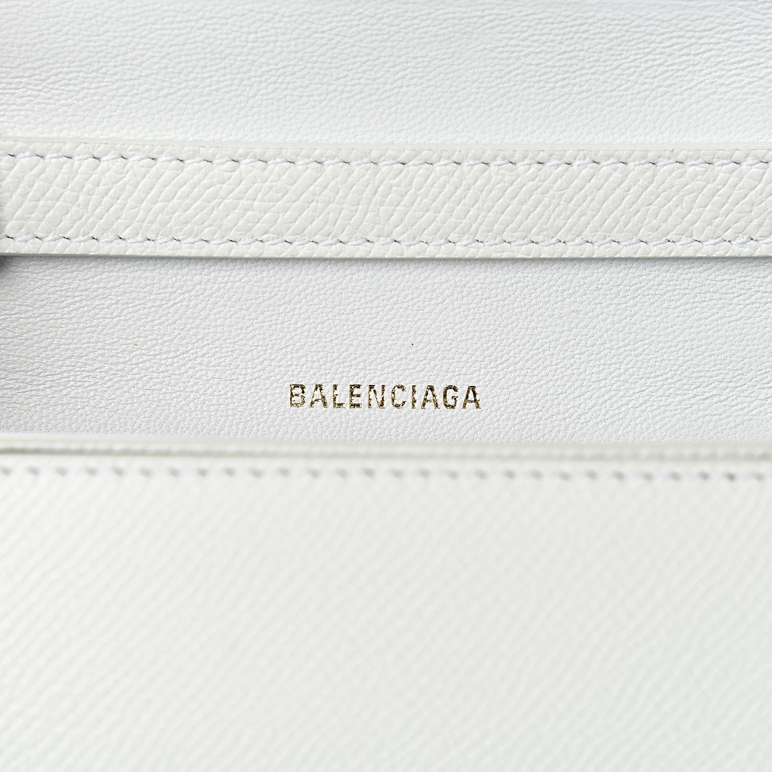 Balenciaga Grained Calfskin Logo Print Ville Day Bag XS White 6 of 9