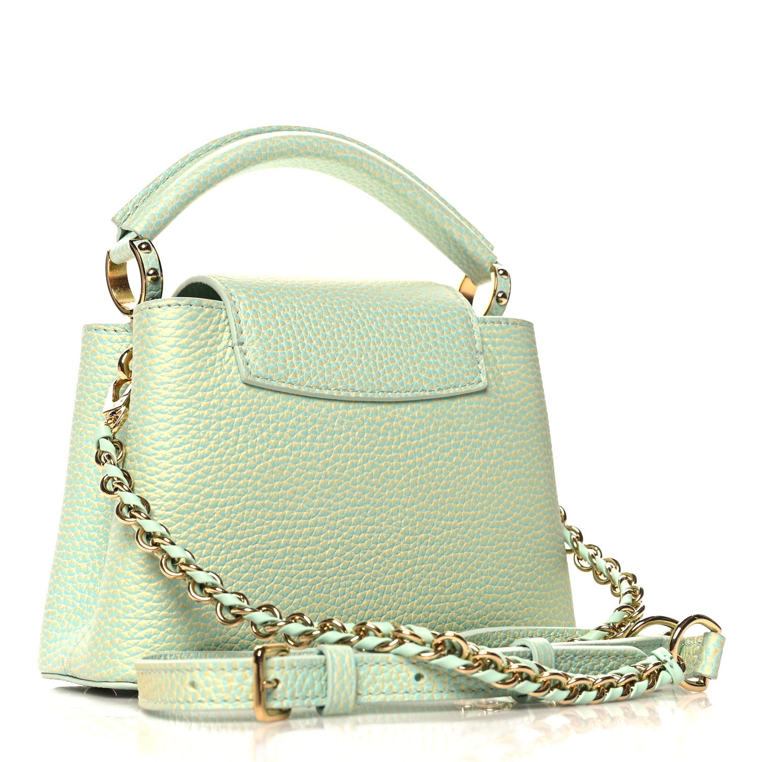 Louis Vuitton Taurillon Summer Stardust Mini Capucines Vert D'eau 3 of 9