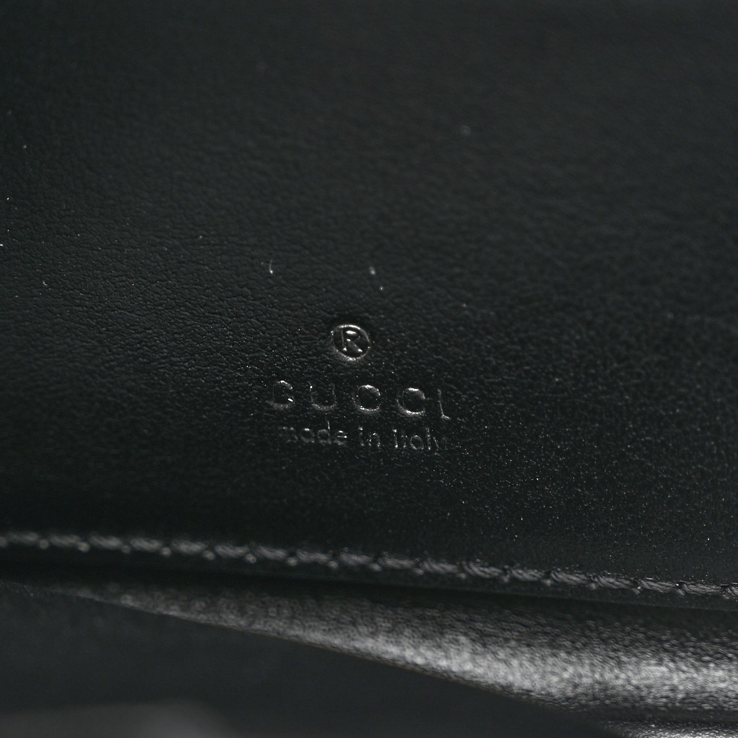 Calfskin GG Tennis Embossed Zip Around Card Case Wallet Black