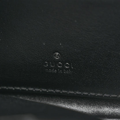 Gucci Calfskin GG Tennis Embossed Zip Around Card Case Wallet Black 6 of 9