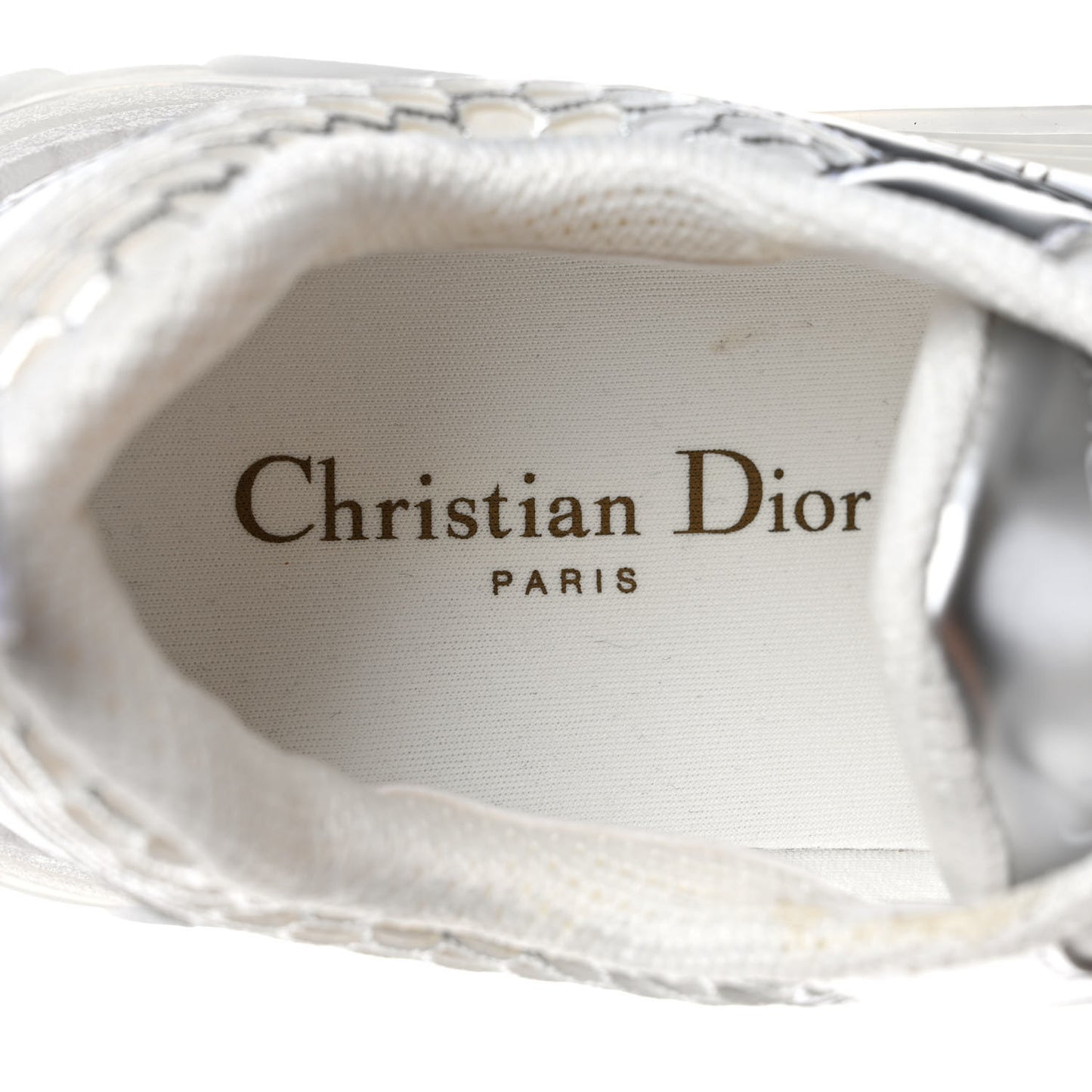 Matte Technical Fabric Mesh Dior Vibe Sneakers 40 White Silver