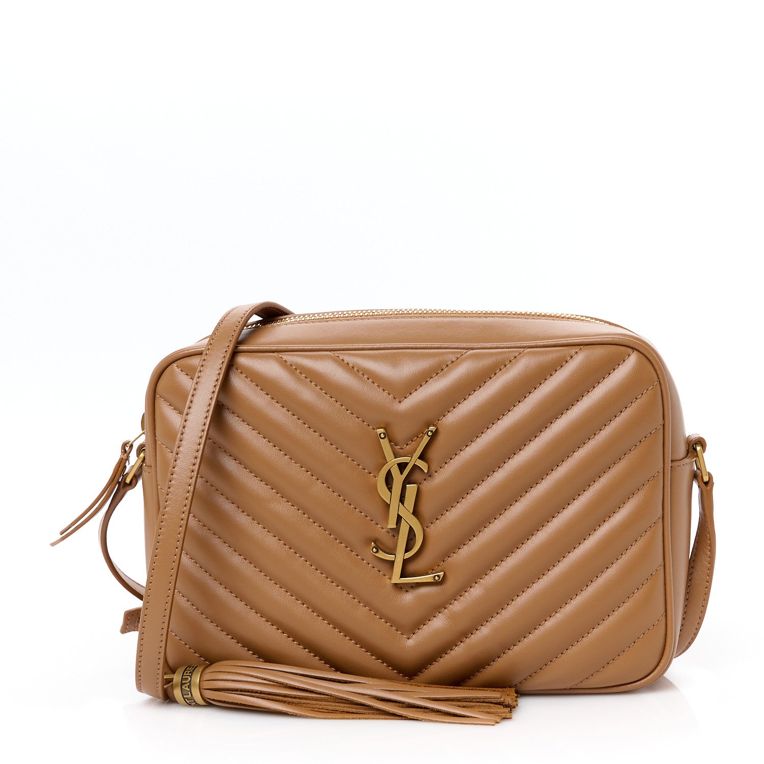 Saint Laurent Calfskin Matelasse Monogram Lou Camera Bag Cinnamon 1 of 11