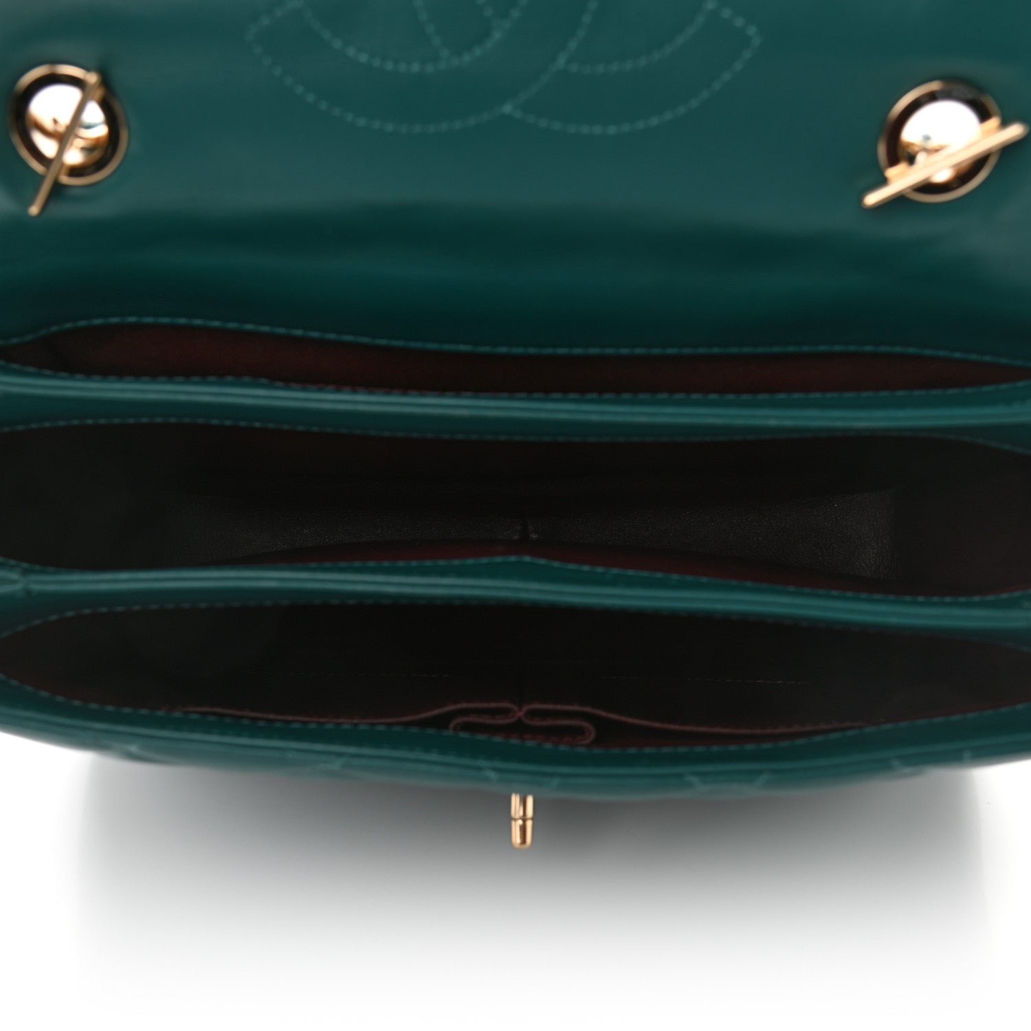 Chanel Lambskin Quilted Large Trendy CC Dual Handle Flap Bag Dark Green 5 of 12
