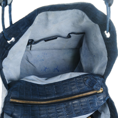 Nancy Gonzalez Crocodile Shoulder Bag Blue 6 of 9