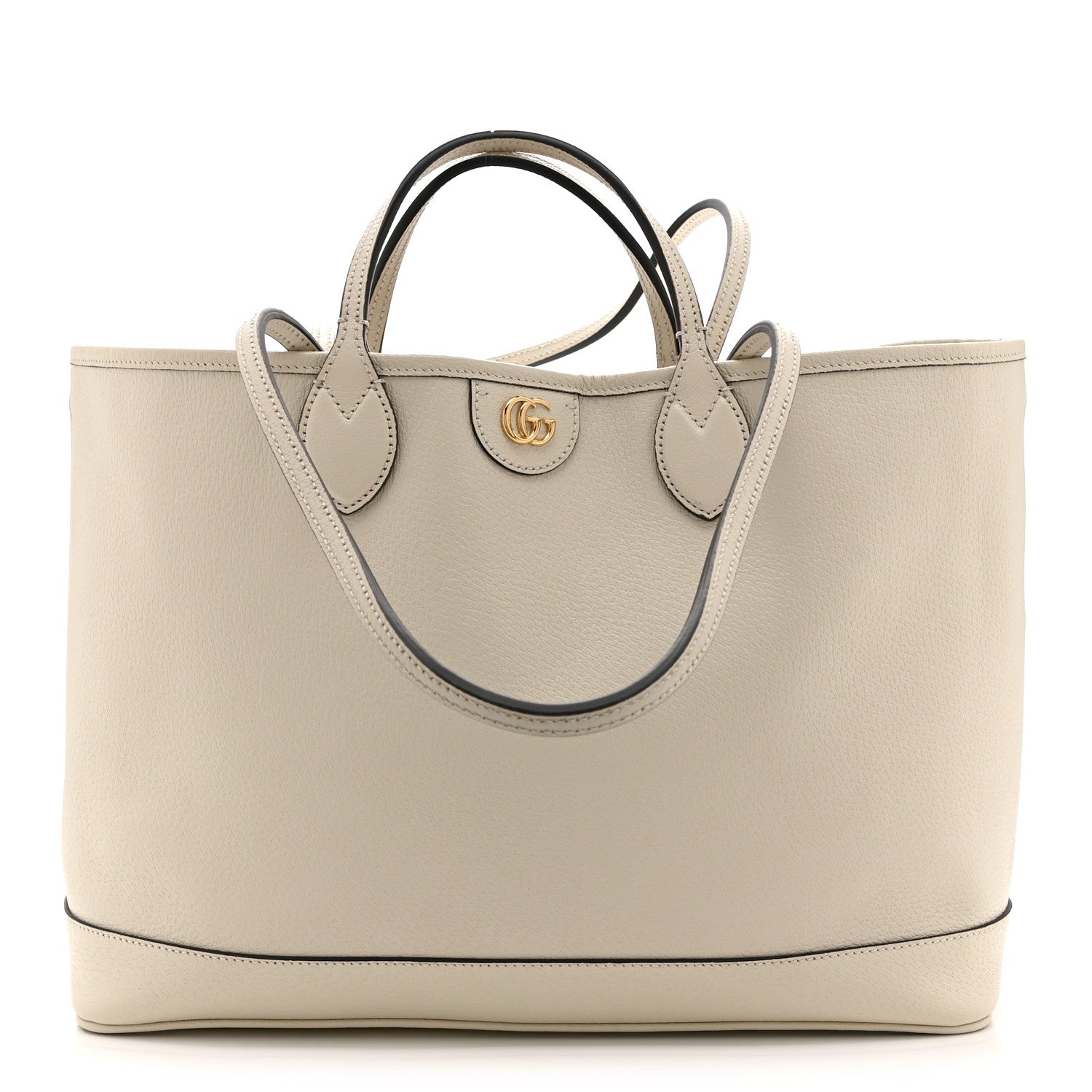 Gucci Textured Dollar Calfskin Medium Ophidia Shoulder Tote Bag  Mystic White 1 of 11