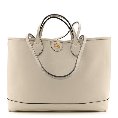 Gucci Textured Dollar Calfskin Medium Ophidia Shoulder Tote Bag  Mystic White 1 of 11