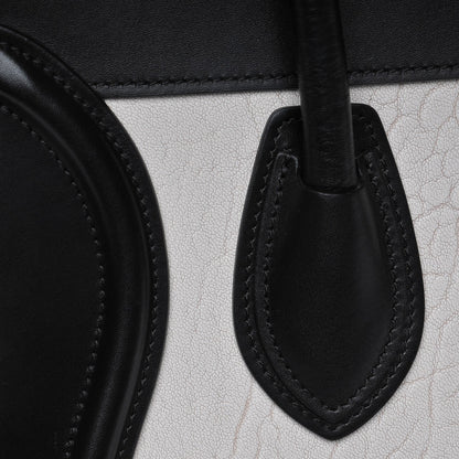 Celine Shrunken Lambskin Micro Bi-Color Luggage Black White 9 of 11