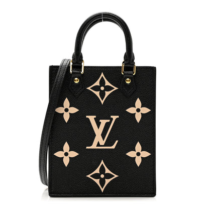 Louis Vuitton Empreinte Monogram Giant Petit Sac Plat Black Beige 1 of 8