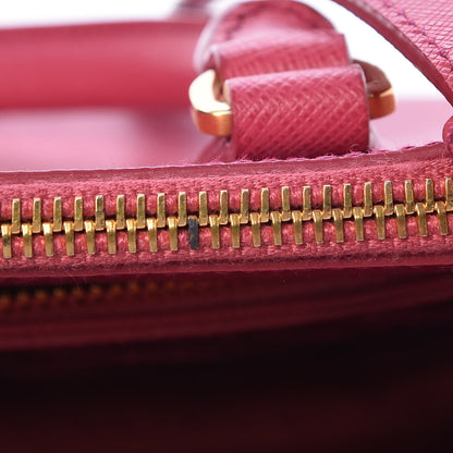 Prada Saffiano Mini Galleria Double Zip Tote Peonia 6 of 10