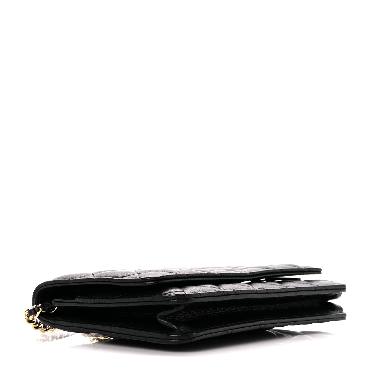 Chanel Lambskin Quilted Wallet On Chain WOC Black 4 of 14