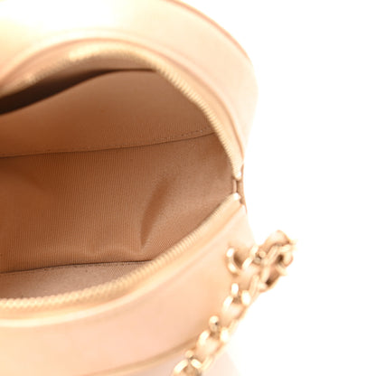 Chanel Iridescent Caviar Quilted Round Clutch With Chain Beige 5 of 11