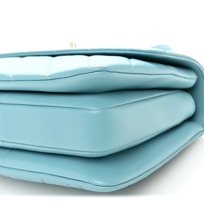 Chanel Lambskin Quilted Small Trendy CC Flap Dual Handle Bag Light Blue 10 of 10