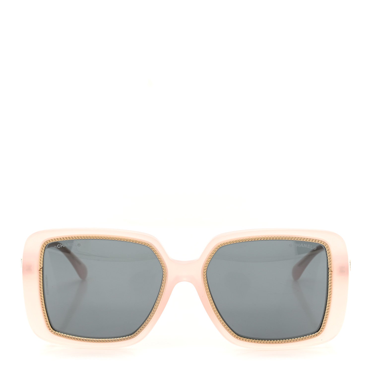 Chanel Acetate Chain Square Sunglasses 71709A Pale Pink 2 of 8