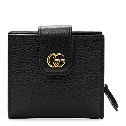 Gucci Dollar Calfskin GG Marmont French Wallet Black 1 of 8