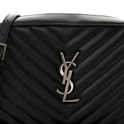 Saint Laurent Calfskin Matelasse Monogram Lou Camera Bag Black 8 of 10