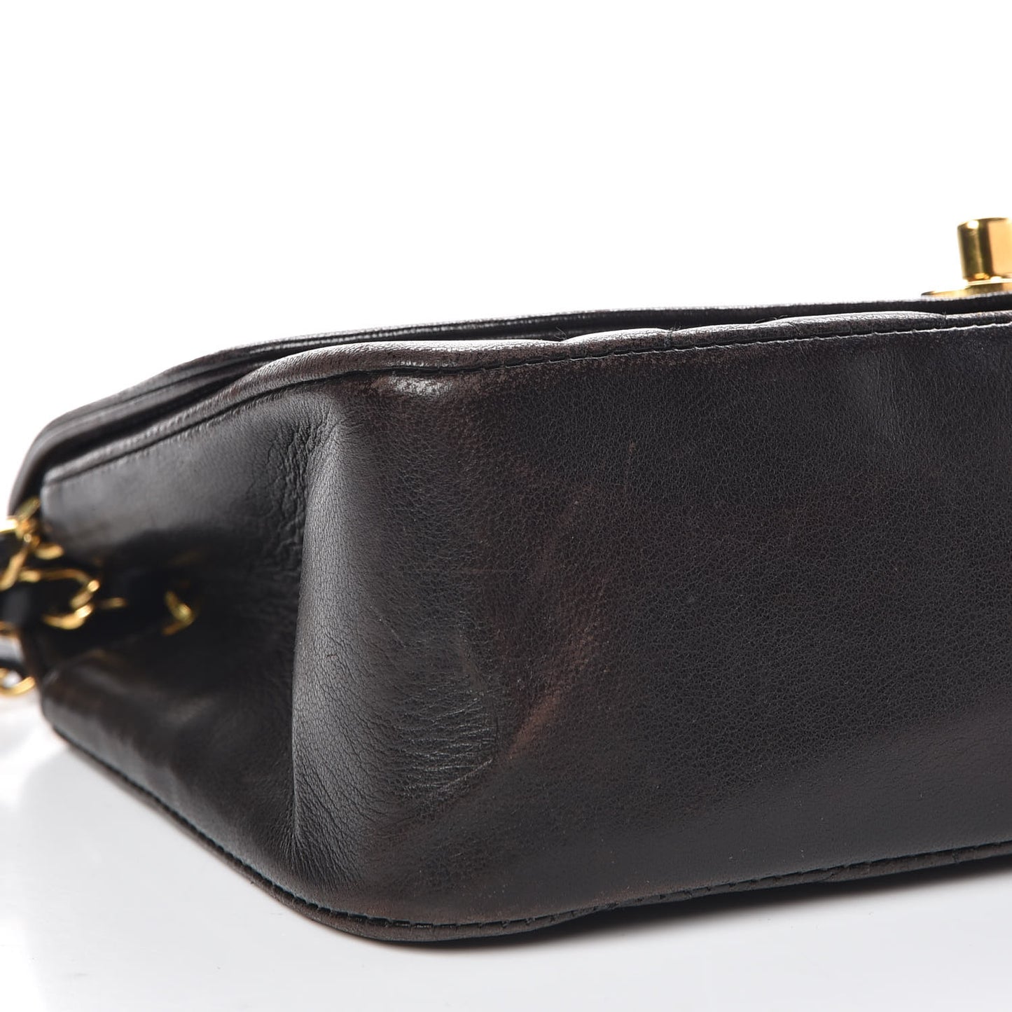 Lambskin Quilted Small Single Flap Black
