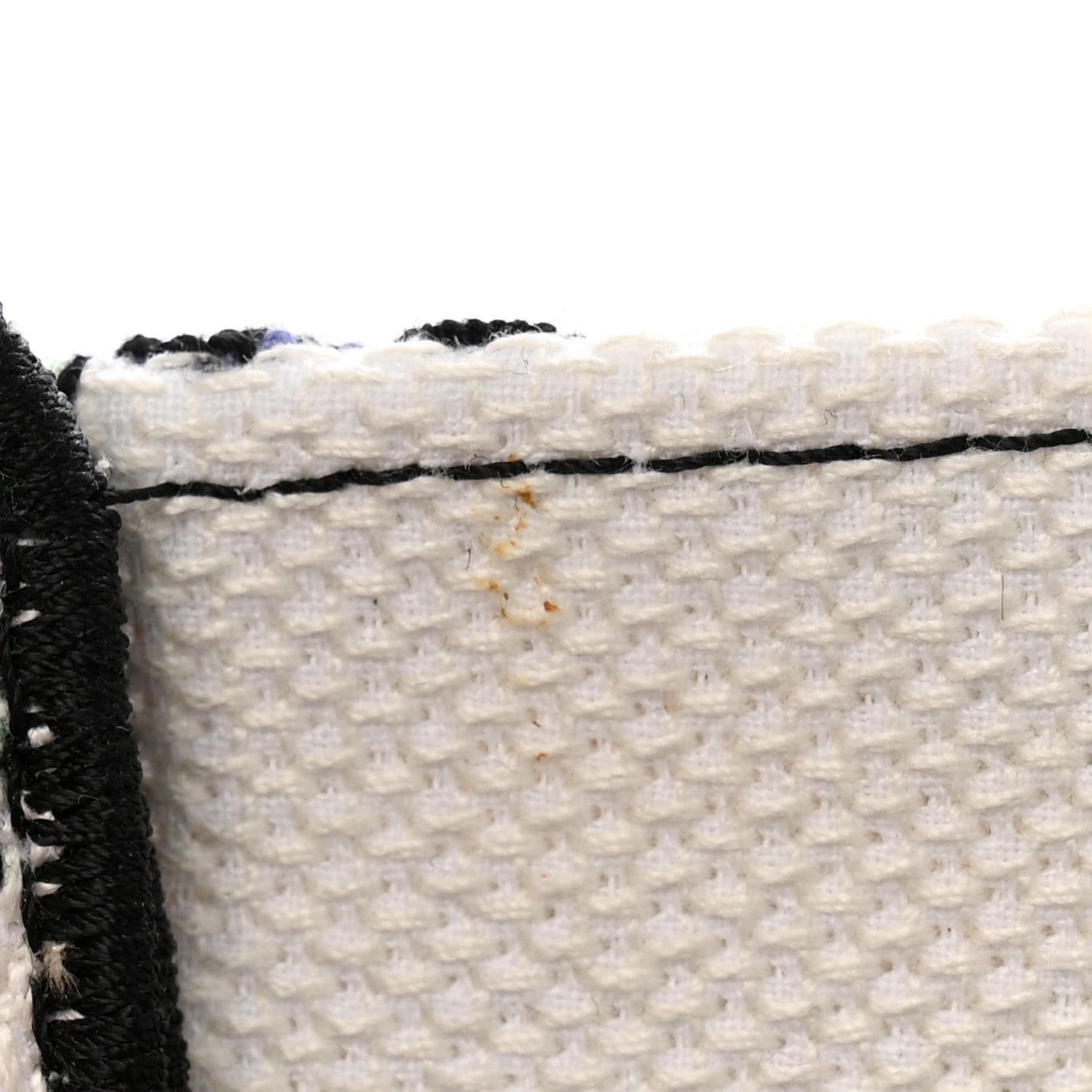 Canvas Embroidered Small Flowers Book Tote Blue